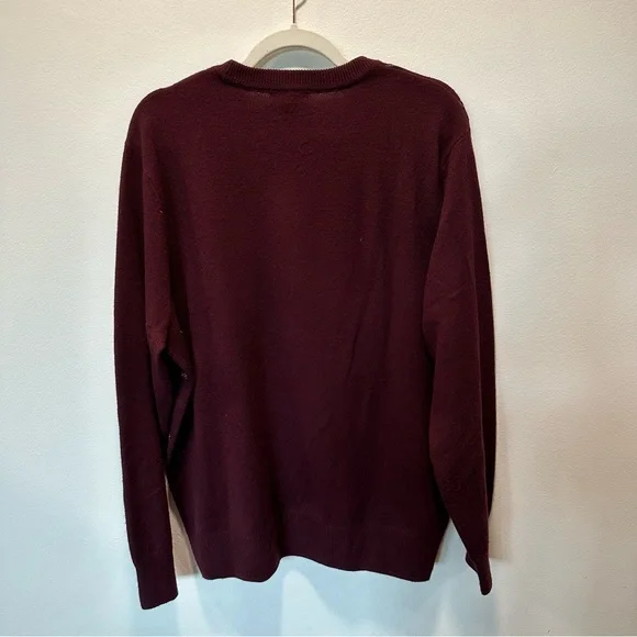 Dockers Men’s Size Large Comfort Touch Easy Care Burgundy Pullover Sweater - Picture 8 of 10